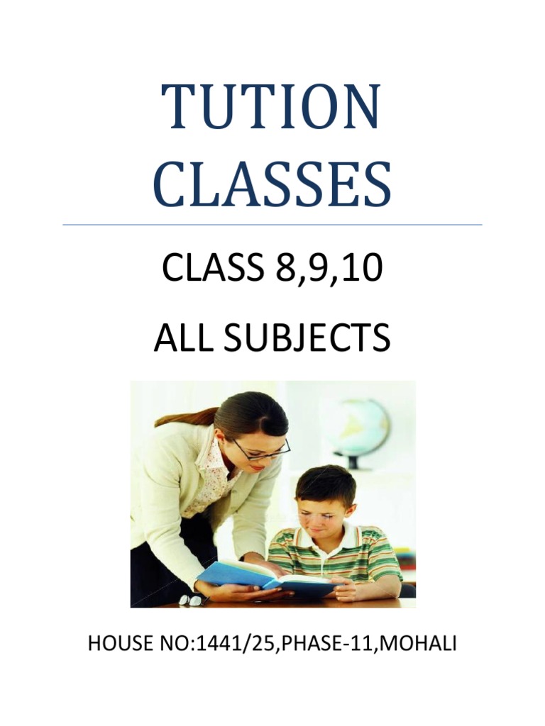 Tution Classes: CLASS 8,9,10 All Subjects | PDF