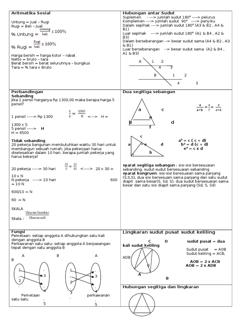 Aritmatika Sosial dan Geometri Dasar | PDF | Sains & Matematika | Komputer