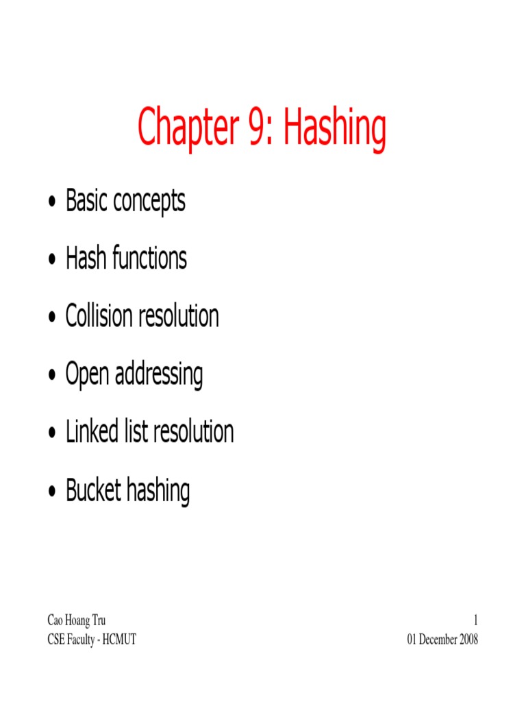 Hashing Techniques and Collision Resolution | PDF | Teaching Methods ...