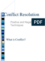 Conflict Resolution: Positive and Negative Techniques