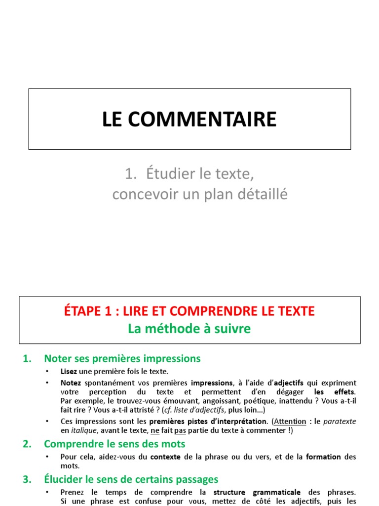 Exemple De Commentaire Composé Corrigé Victor Hugo Pdf