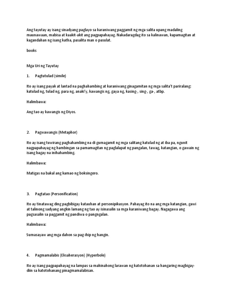 Tayutay | PDF