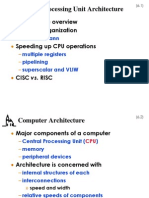 Central Processing Unit Architecture: Architecture Overview Machine Organization Speeding Up CPU Operations