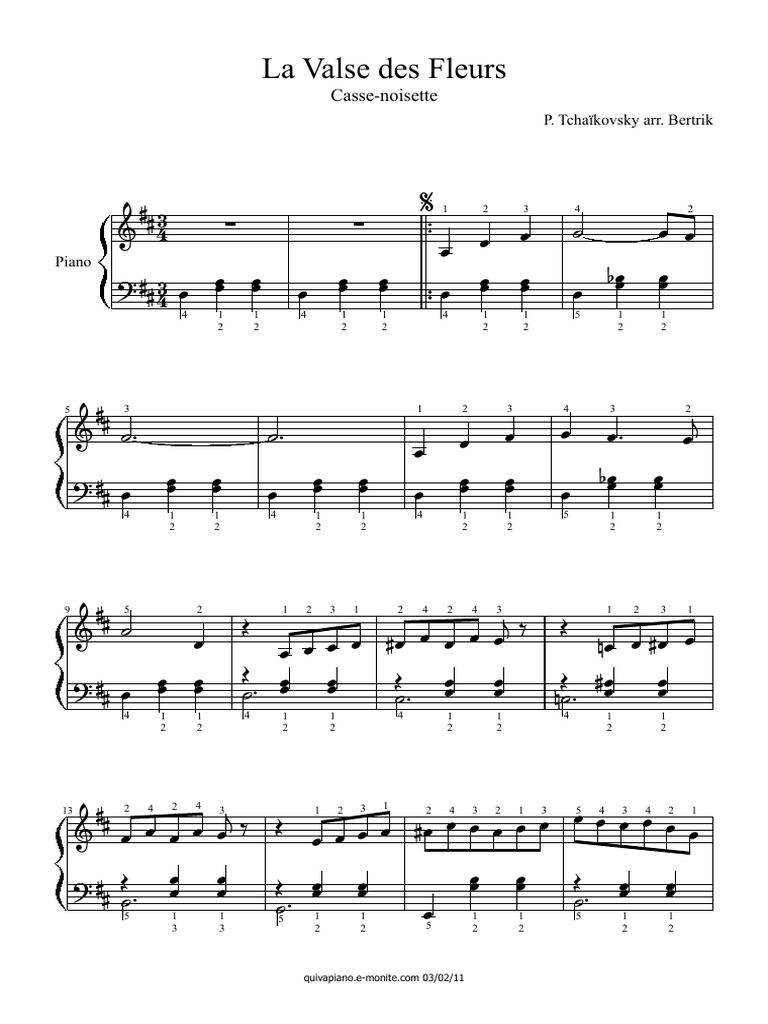 La Valse Des Fleurs Tchaikowsky Pdf Pdf