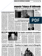 Corriere Delle Alpi 13/06/2009