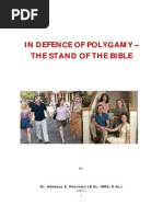 In Defence of Polygamy - The Stand of The Bible