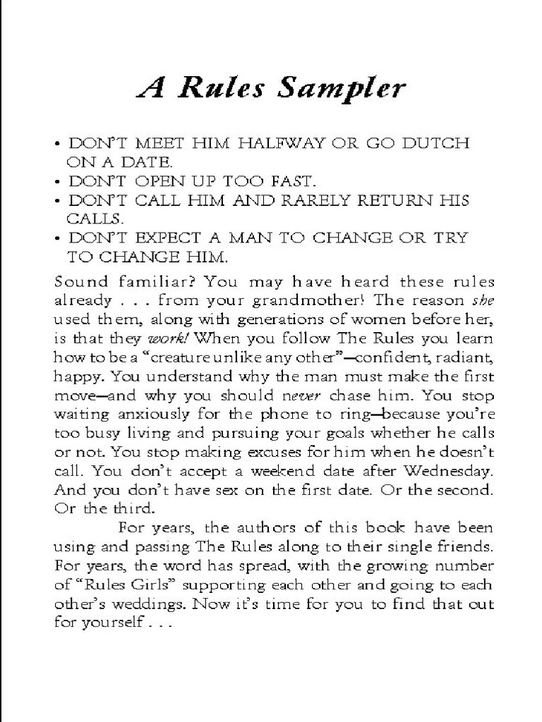 The Rules by Ellen Fein | PDF
