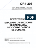 OR4-208 Empleo de Las Secciones de Caballeria. Seccion de Carros de Combate (2001)