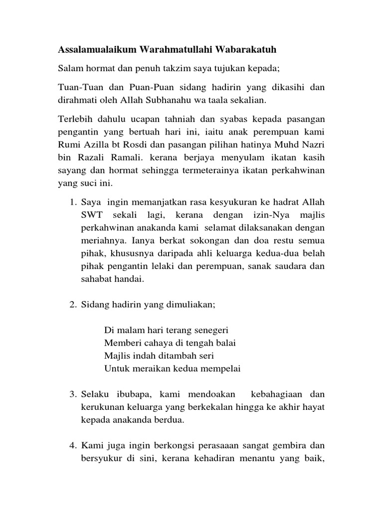 Teks Ucapan Pengacara Majlis Images Nomor Siapa
