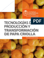 Tecnologías de Producción y Transformación de Papa Criolla