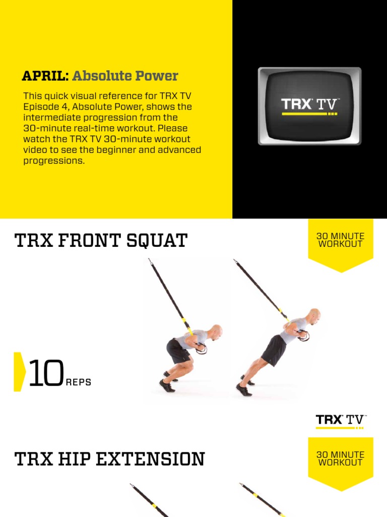 TRX 30 Minute Workout - April 11 - Power | PDF | Sports | Business