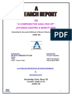 A Comparative Analysis of (Hyundai Santro & Maruti Zen544444