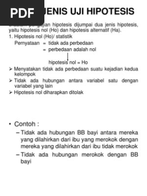 Contoh Soal Hipotesis Nol Dan Hipotesis Alternatif Dapatkan