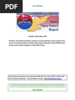 Open Source Reporting on the Border Closure between North Korea and China (November 2008)