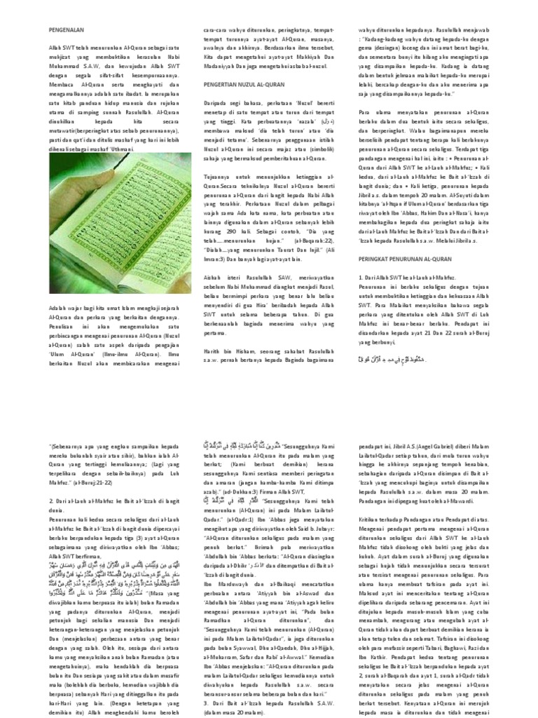 Kertas Kerja Nuzul Quran Pdf
