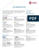 Chemical Analysis Agency List Jan2013 PDF