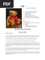 Megelles Joe Bear Making Pattern