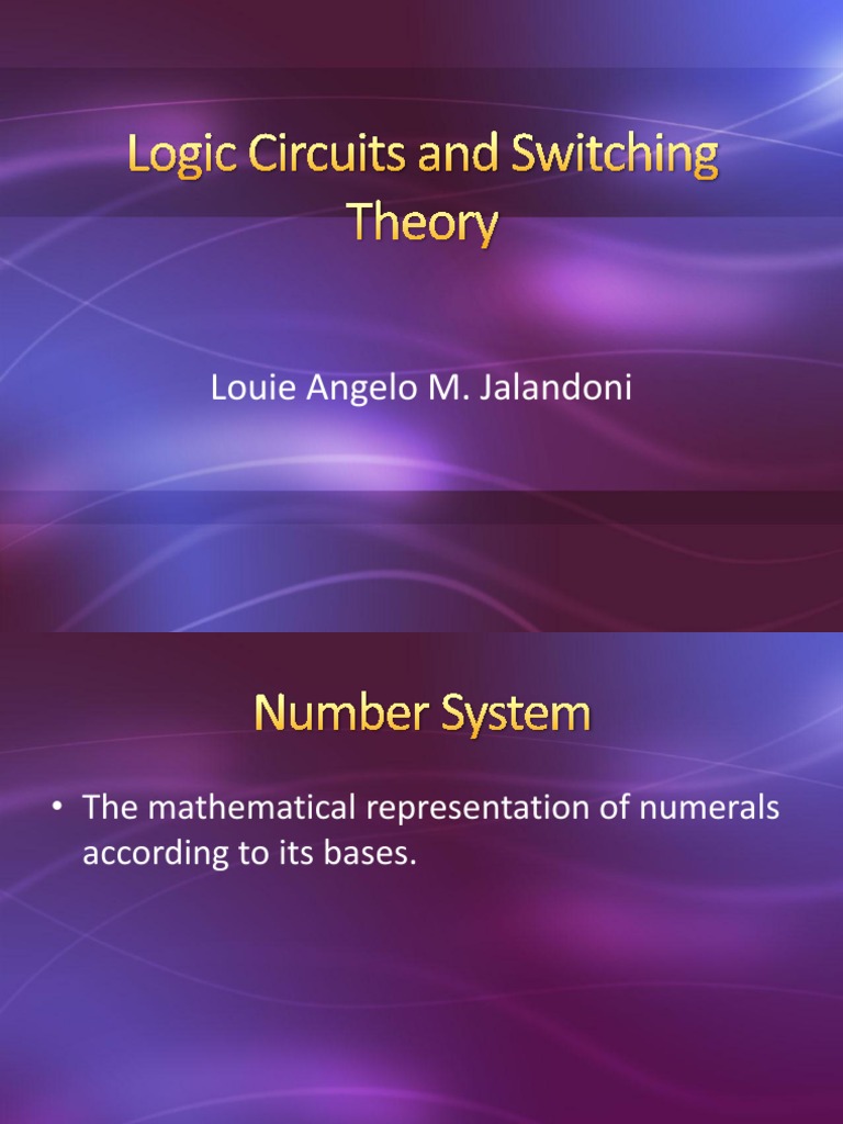 Logic Circuits and Switching Theory | PDF | Subtraction | Mathematical ...