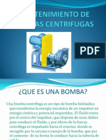 Mantenimiento de Bombas Centrifugas