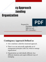 Contingency Approach For Organisation