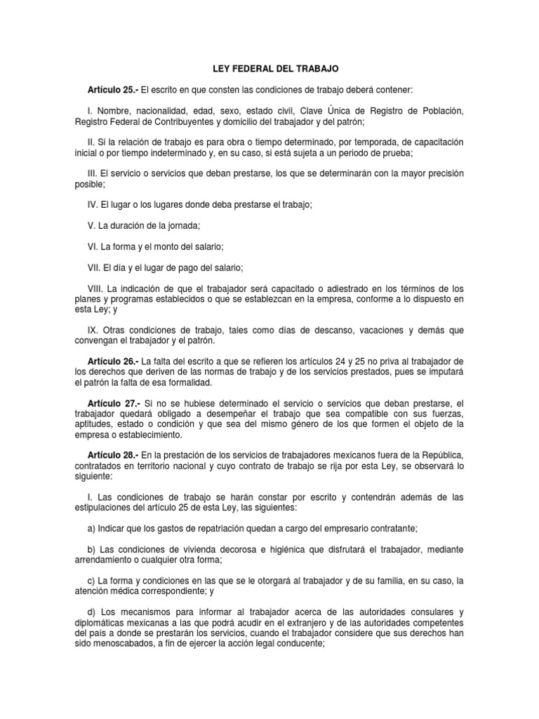Ley Federal Del Trabajo México Estado (política)