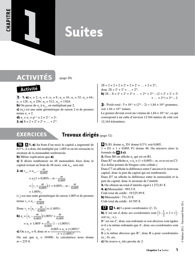 Transmath 5eme Livre Du Prof Pdf Transmath Chapitre 1 | PDF | Économie (Général) | La nature