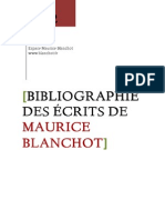 Bibliographie Des Textes de Blanchot 2012
