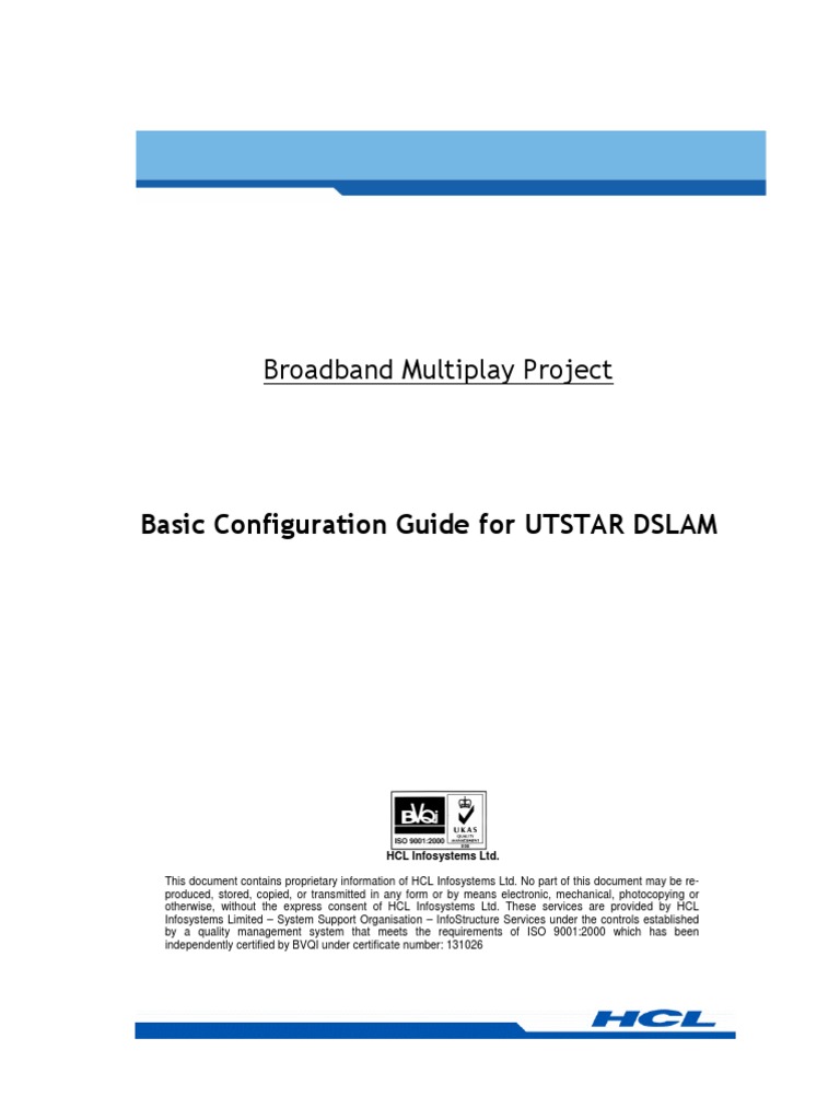 DSLAM Configuration Guide v4.0 | PDF | Digital Subscriber Line | Ip Address
