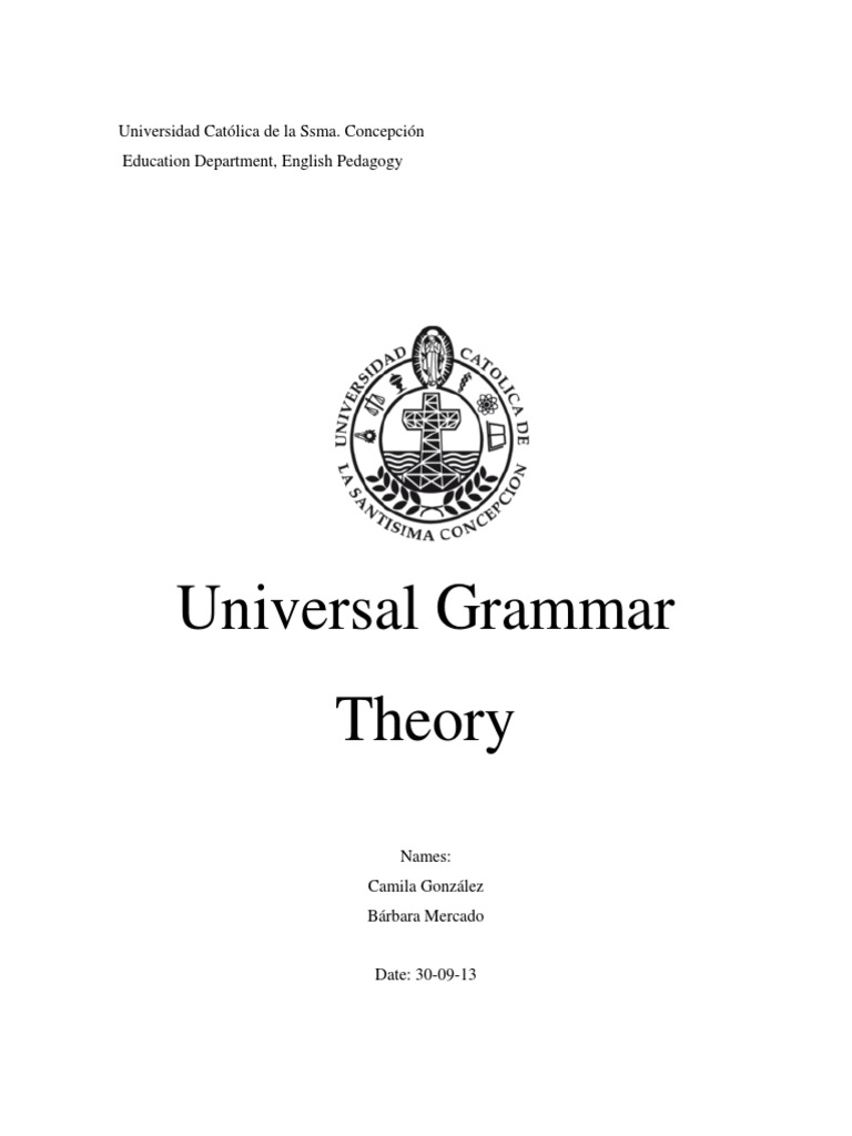 Chomsky's Universal Grammar: An Introduction by Vivian Cook