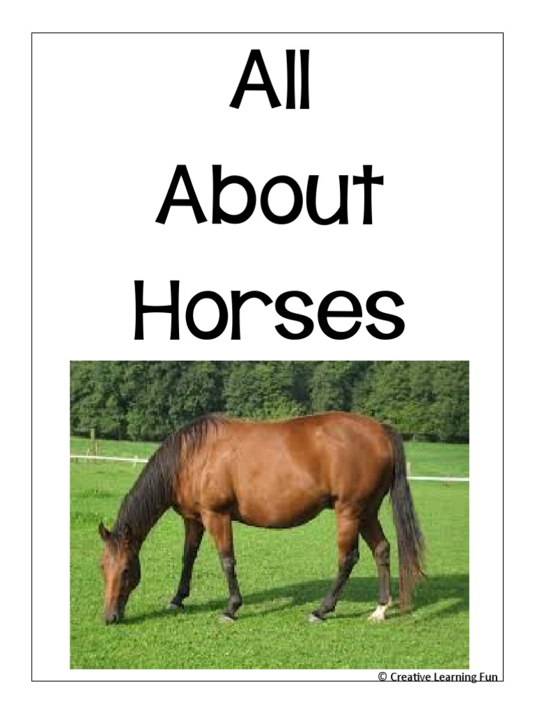 Horse Lapbook by Creative Learning Fun | Download Free PDF | Horse Gait ...