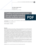 Cambios en La Microarquitectura Ósea en La Artritis Reumatoide. Estudio Mediante Microct