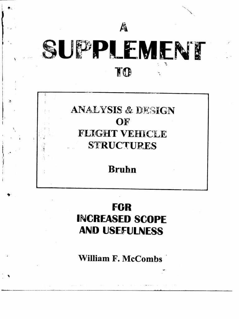 18 New Analysis and design of flight vehicle structures bruhn pdf for New Ideas