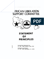 African Liberation Support Committee - Statement of Principles