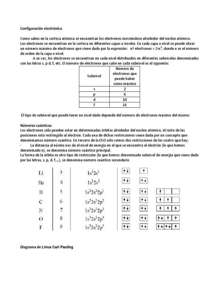 Estructura de Lewis | PDF | Configuración electronica | Física atómica