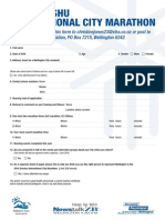 Senshu Marathon 2014 Entry Form