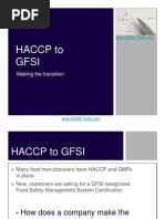 Haccp to Gfsi
