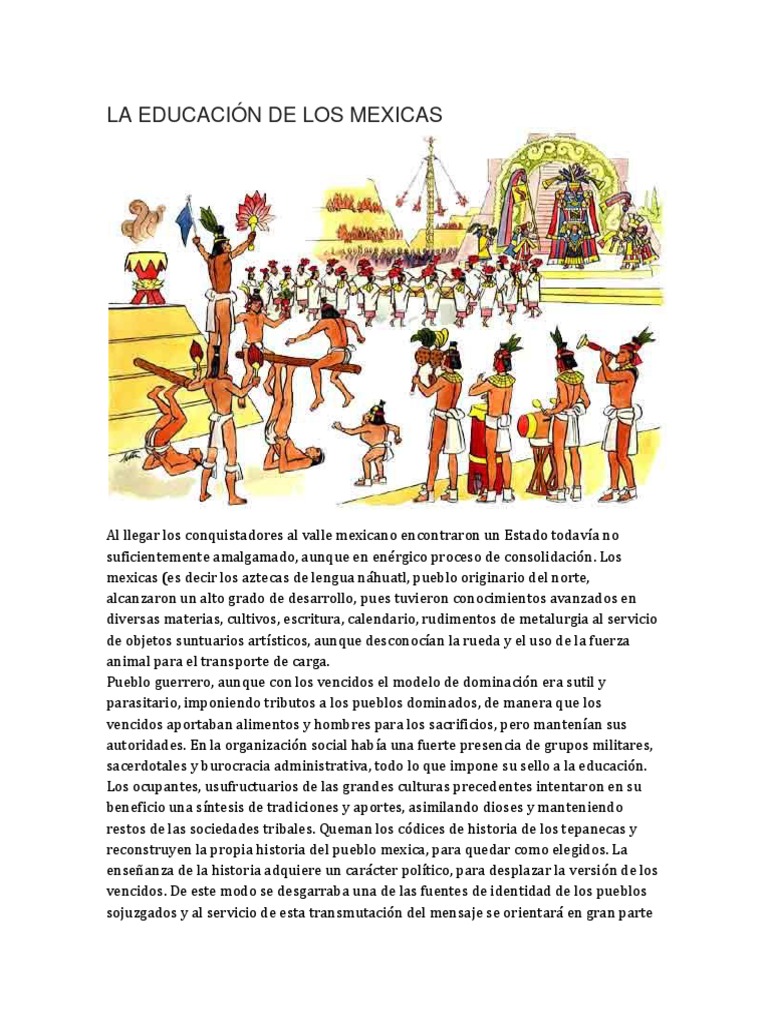 LA EDUCACIÓN DE LOS MEXICAS azteca Náhuatl