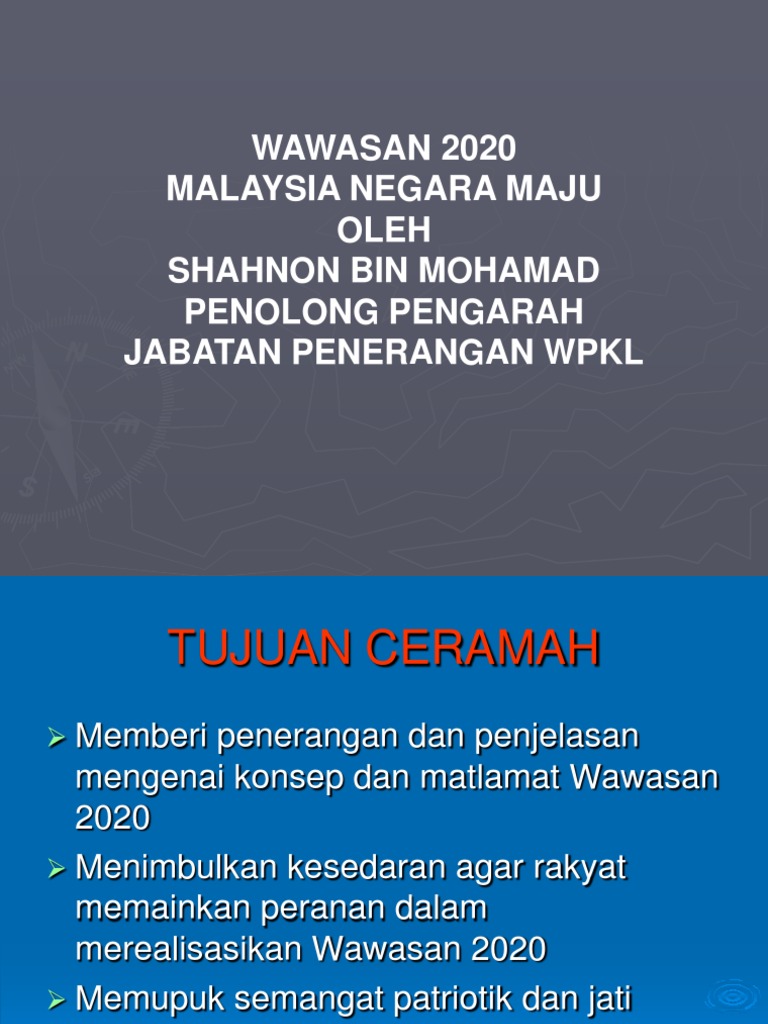 Wawasan 2020 Malaysia Negara Maju  PDF