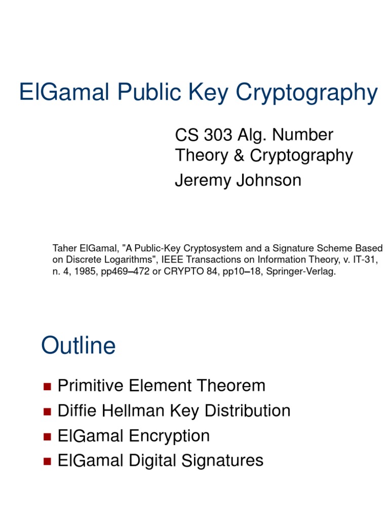 Cryptography for CS Students | PDF | Cryptography | Public Key Cryptography