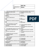 Water and Wastewater Treatment Quiz-1