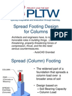 Spread Footing Design For Columns