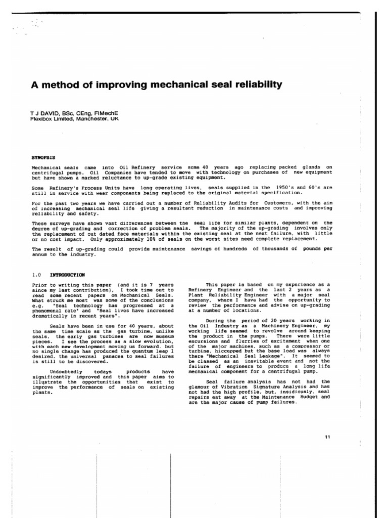 A Method of Improving Mechanical Seal | PDF | Language Arts & Discipline