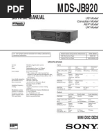 Sony Mds Jb920 Service Manual