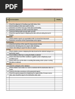 Kcb-Edwh&Bi Testing Check List