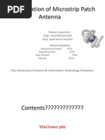 Miniaturization of Microstrip Patch Antenna: Project Supervisor Engr. Fazal Muhammad Engr. Syed Imran Hussain