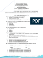 Polytechnic University of the Philippines COLLEGE of ACCOUNTANCY and FINANCE Department of Accountancy – Basic Accounting Sta. Mesa, City of Manila SIMULATED FINAL EXAMINATION ACCO 2016