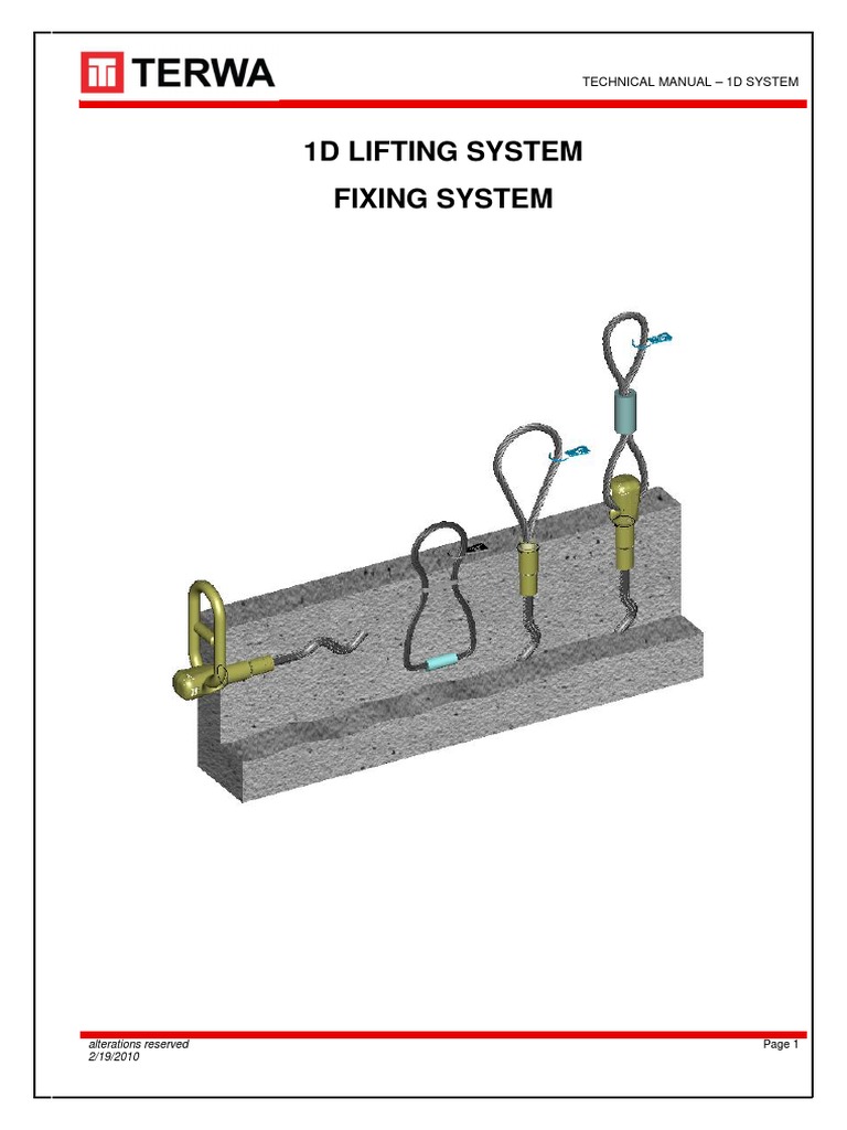 Terwa 1D System | PDF | Anchor | Concrete