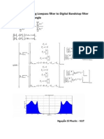 Converting Analog Lowpass Filter To Digital Bandstop Filter Using Pascal's Triangle