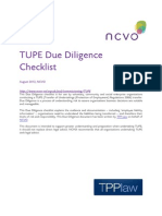 TUPE Due Diligence Checklist