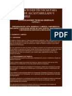 Especificaciones Técnicas para Sistemas de Alcantarillado y Agua Potable